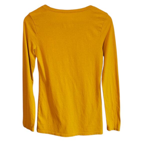 No Boundaries Shirt Scoop Neck Long Sleeve Mustard Medium 15, 25, .22 - Picture 4 of 4